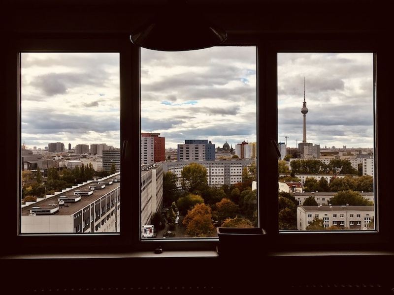 view of berlin through window